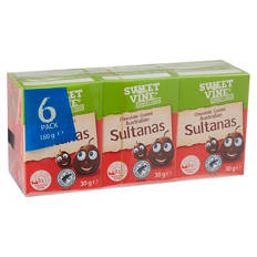 Chocolate Coated Sultanas 6 Snack Pack